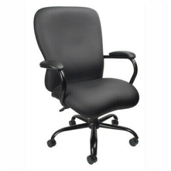 black padded chair